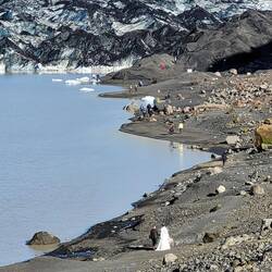 Glacier and Wedding Couple