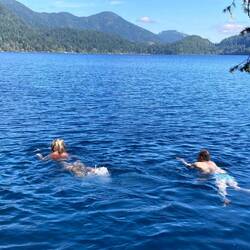 Dan and I had a swim - it was beautiful!