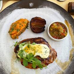 Dried Aged Rückensteak with Vulkanlandschwein
