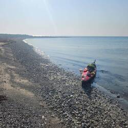Pause, bevor hinter der Landzunge der Wind pfeift