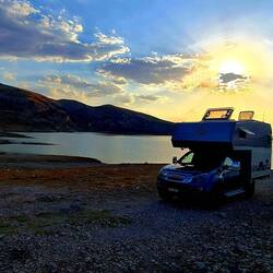 Stellplatz am neuen Stausee