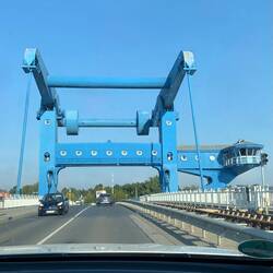 Klappbrücke über die Peene