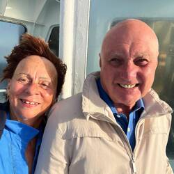 Windswept on the top deck!