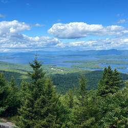 blick über ein Seengebiet von New Hampshire