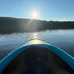 Herrlich, Kajak fahren bei diesem Wetter