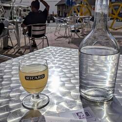 Enjoying a Ricard in the warm afternoon sun