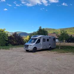Am Abend waren es 5 Reisemobile.