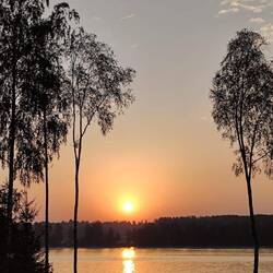 Letzter Sonnenaufgang am Lillesjön.