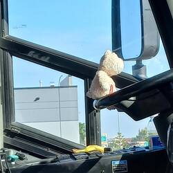 Sir Edmund diagnostiziert, was es mit zwei grell leuchtenden Warnlampen unseres Busses auf sich hat