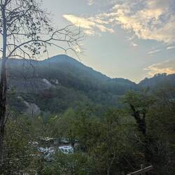 Aussicht von unserem Campingplatz