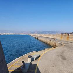 Looking back from the end of the breakwall