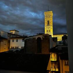 Our evening view of il Campanile di Giotto.