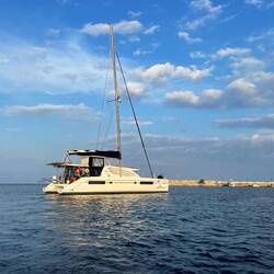 Ankern in der Nordbucht von Koroni