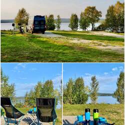 Unser Stellplatz am See