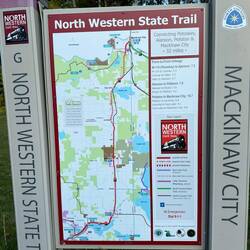 I also did 1.6 miles on this same trail walking from the Pellston bus stop to the Airport