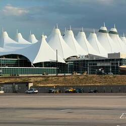 DEN's unique terminal design — Denver, CO.