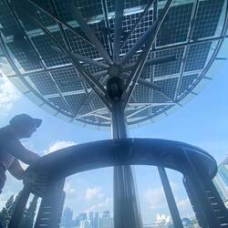 Big fans, motion detected, battery powered, solar charged. So cool. (Oops - see what I did there)