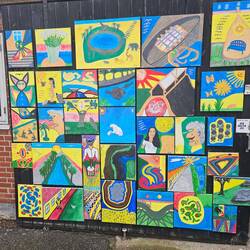 Kunst an der Hafenschuppentür