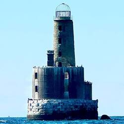 Waugoshance Lighthouse 1851. Marking the turn beyond the shoals