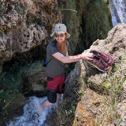 Manche Touris haben eigenartiges Kletterequipment