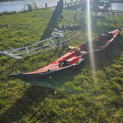 , das Boot zerlegt..