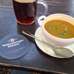 Altbayerische Kartoffelsuppe und ein Weltenburger Kloster Barock Dunkel