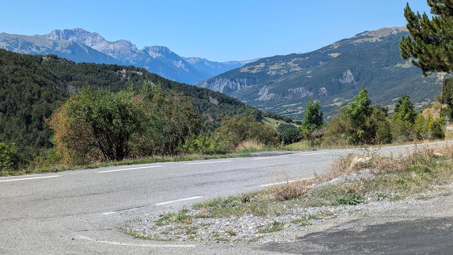 Descending from the Col de la Bonnette