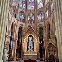 Inside the cathedral.