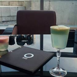 Inverted NY sour and Foamy Mojito