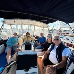 On Ori and Lisa's boat, Miranda III