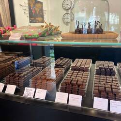 Amazing selection. Cocoa beans come from abroad, but chocolates are made here