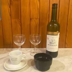 Size of coffee cups and wine glasses here at our AirBnB