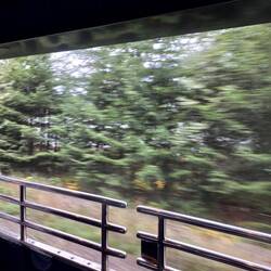 Die Aussichtsplattform am Wagenende