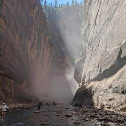 Rockslide, lots of dust coming our way