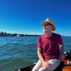 Paolo, our wonderful tour guide, explaining how the Venetians guarded their waterways.
