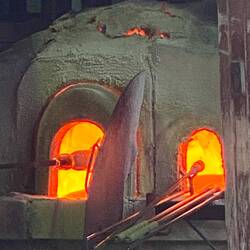Allan took this shot of a glassmaker's furnace in Murano.