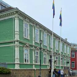 Farbkleckse in der Stadt