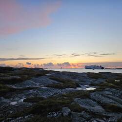 Sunset and the Ferry to Kiel..
