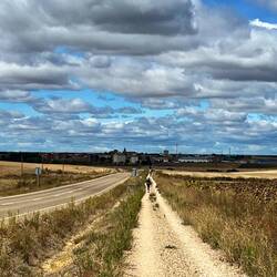 Carrión de los Condes getting nearer, but still about 2.5 km away