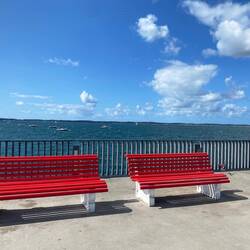 Couldn't resist the red benches - they were everywhere