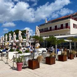 Pause for lunch overlooking the ocean