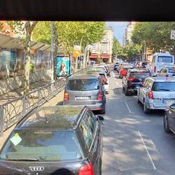 Ganz vorn im Bus