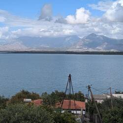 Blick von unserem Balkon auf den Shkodar-See