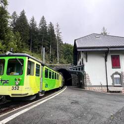 Station 'Grand Hotel' der Zahnradbahn Aigle - Leysin