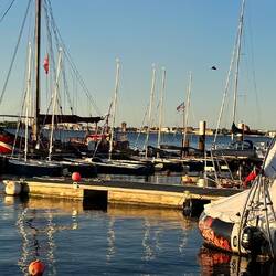 Hafenblick in der Morgensonne