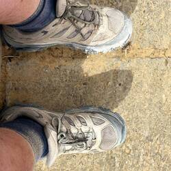 Dusty legs and feet after 17km today