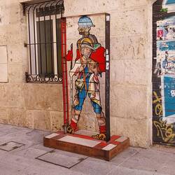 Decorated signage in Burgos