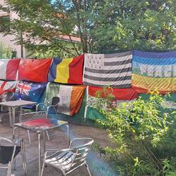 The bar owner has done the Camino 9 times and had plenty of advice!