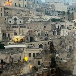 Matera at dusk/night