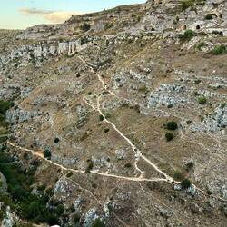 The gulf between the two parts of the Sassi